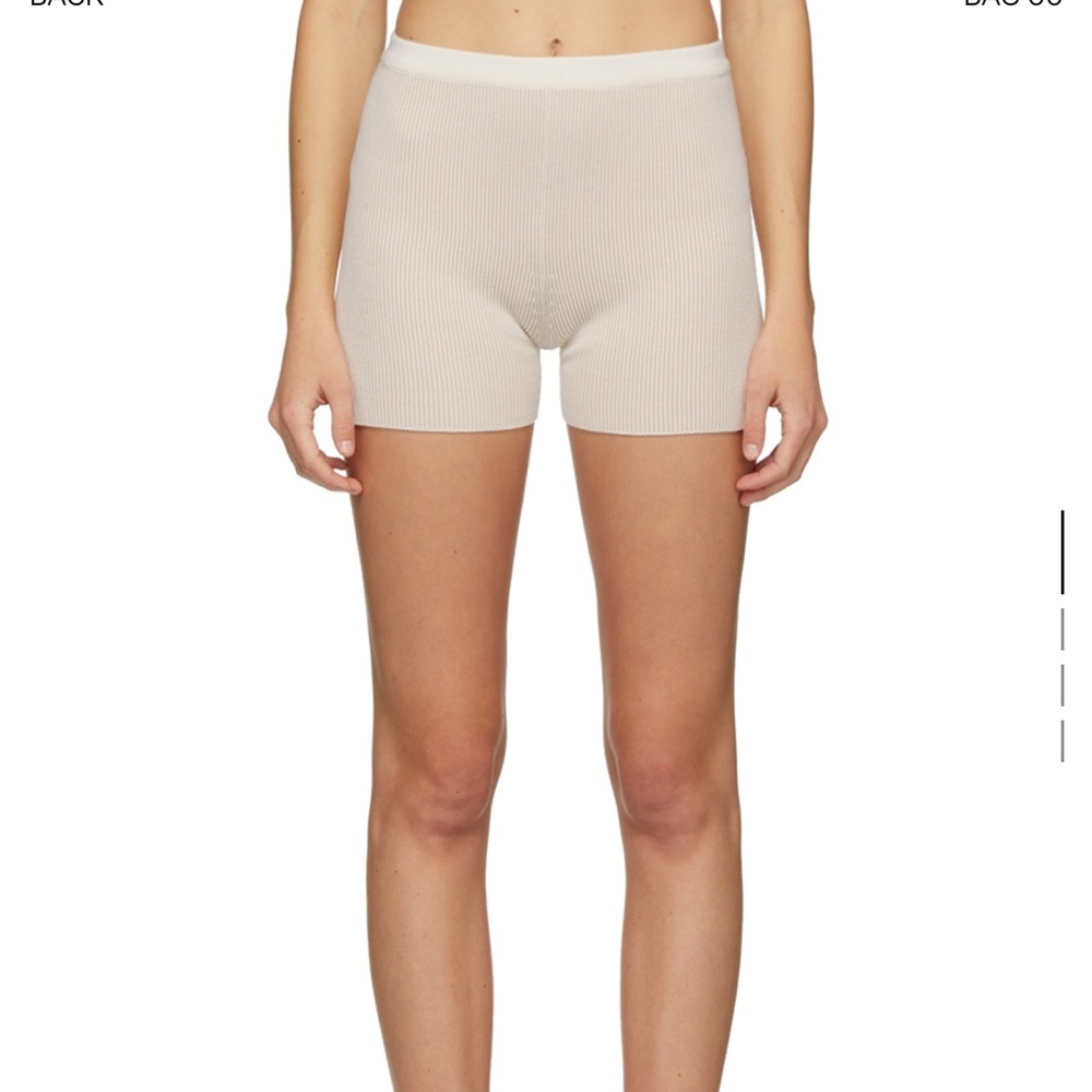 Jacquemus ssense exclusive beige & off-white shorts